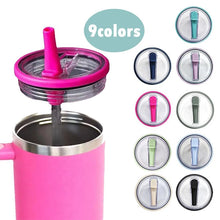 Load image into Gallery viewer, 40 Oz Tumbler Flip Straw Lid Replacement Fit For Stanley Quencher, Spill Proof Splash Resistant Tumbler Lids,Reusable Straw Cap
