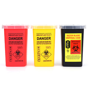 1L Plastic Tattoo Medical Supplies Container Waste Box Disposable Needle Tips Recycling Buckets Collection Tattoos Accessories