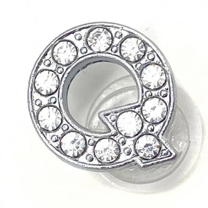 1pcs Metal Shoes Charms Accessories Garden Rhinestones Letters Shoe Decorations Diy Charm For Crocs Pins Chain X-mas Women Gifts