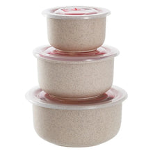 Load image into Gallery viewer, 3PCS Bento Food Storage Containers – Microwaveable Meal Prep Box
