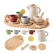 Load image into Gallery viewer, Wooden Montessori Teapot Tea Set – Pretend Play Toy
