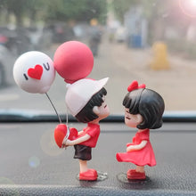 Load image into Gallery viewer, Couple Cute Ornaments for Car, Car Decoration Cute Cartoon Couples Action, Cartoon Car Dashboard Decorations, Cute Lovely Kiss C
