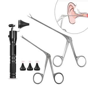 Ear Nose Cleaner Pliers Pick Endoscope Earwax Remover Hartman Micro Alligator Crocodile Veterinary Forceps Tweezer Otoscope Tool