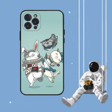 Load image into Gallery viewer, Cat Cute Art Phone Case For Iphone 8 7 6 6s Plus X Se 2020 Xr Xs 14 11 12 13 Mini Pro Max Mobile Case  Transparent Soft Protective Clear Case Compatible For Iphone
