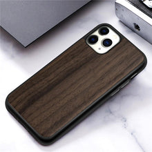 Load image into Gallery viewer, Vintage Wooded Back Case For iPhone 14 13 Mini 12 SE XR X S Max 8 7 Plus Genuine Bamboo Wooden Hard Phone case iPhone 11 Pro Max Strong Hard Protective Case For iPhone
