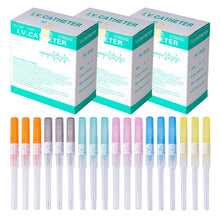 Load image into Gallery viewer, 1-50PCS Sterile Piercing Needle Disposable I.V. Catheter Cannula Ear Nose Septum Navel PIERC Needles Set 14G 16G 18G 20G 22G 24G
