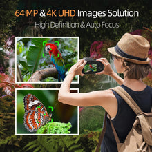 Load image into Gallery viewer, NBD 64MP Digital Camera for Photography, 4K Vlogging Camera with 3’’ Flip Screen,16X Digital Zoom,2 Batteries, 32GB TF Card
