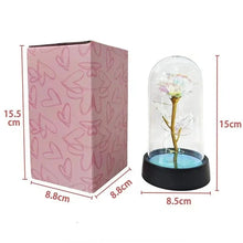 Load image into Gallery viewer, Artificial Rose Flowers Valentines Day Gift for Girlfriend Eternal Rose LED Light Foil Flower Wedding Decor Christmas Gifts
