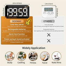 Load image into Gallery viewer, NOKLEAD Kitchen Timer Rechargeable Digital Timer Large LED Magnetic Countdown Timer Cooking Shower Study Fitness Stopwatch Timer
