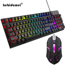 Load image into Gallery viewer, 104 key Backlit Mechanical Keyboard Wired Gaming Keyboard waterproof Luminous keyboard And Mouse Set for Gamer PC Laptop Office
