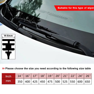 Car windscreen Wiper Blade Insert Natural Rubber Strip NR 6mm (Refill) 14"16"17"18"19"20"21"22"24"26"28" 1pcs Car Accessories