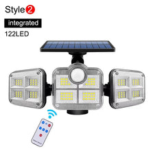 Load image into Gallery viewer, 122/333 LED Solar Motion Sensor Lights – IP65 Waterproof Outdoor Wall Lamp with 3 Modes for Garage, Yard &amp; Corridor
