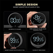 Load image into Gallery viewer, LED Digital Kitchen Timer Study Stopwatch Magnetic Electronic Cooking Countdown Clock LED Mechanical Remind Alarm Kitchen Gadget
