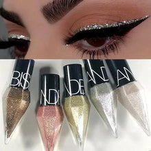 Load image into Gallery viewer, Diamond Shiny Eyeliner Waterproof Silver Rose Gold Glitter Eye Shadow
