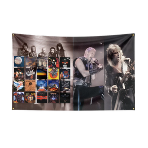 3x5 Ft J-Judas P-Priest Heavy Rock Band Flag Polyester Digital Printing Banner for Bedroom Wall Art Out Door Tapestry Decoration