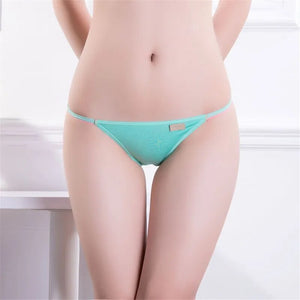 Women's Modal Underwear Sexy Low Rise Panties for Women Comfortable G-String Cotton Panties 12 Color Ladies Briefs 1 Pc