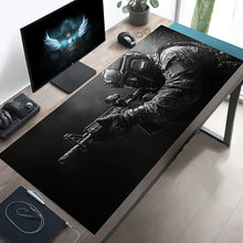 Load image into Gallery viewer, Tactical Soldier XXL Gaming Mouse Pad – Non-Slip Rubber Desk Mat with Stitched Edges &amp; Lycra Surface for FPS Gamers
