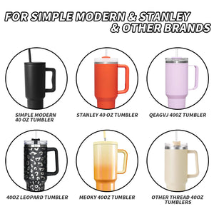 Replacement Lid Compatible with Stanley Adventure Quencher Travel 40 OZ Clear Spill Proof Tumbler Cover Compatible with Stanley