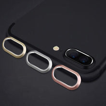 Load image into Gallery viewer, 2 In 1 Metal Camera Lens Protector For Iphone 7 8 Plus X Lens Protective Circle Ring Cover With Tempered Glass For Iphone X Scratch Resistant Hd Tempered Glass Camera Screen Protector
