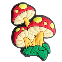 Load image into Gallery viewer, Cute Mushroom Shoe Charms Pin for Crocs Accessories Charms Clogs Bubble Slides Shoe DIY Shoe Decoration Kids Party Gifts
