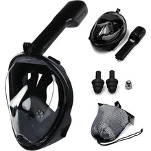 Load image into Gallery viewer, Full Face Snorkel Mask with Detachable Camera Mount,Snorkeling Swimming Diving Mask Wide View Anti-Fog Anti-Leak for Adult Kids
