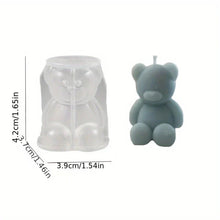 Load image into Gallery viewer, Silicone Bear Mold – Cute 3D Animal Candle, Soap &amp; Resin Mold for DIY Crafts, Aromatherapy &amp; Home Décor

