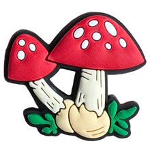 Load image into Gallery viewer, Cute Mushroom Shoe Charms Pin for Crocs Accessories Charms Clogs Bubble Slides Shoe DIY Shoe Decoration Kids Party Gifts
