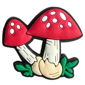 Cute Mushroom Shoe Charms Pin for Crocs Accessories Charms Clogs Bubble Slides Shoe DIY Shoe Decoration Kids Party Gifts