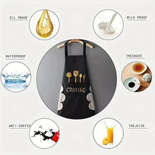 Load image into Gallery viewer, Unisex Adjustable Kitchen Apron – Solid Color PVC Cooking Apron with Pocket
