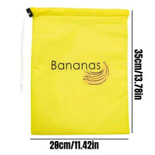 Load image into Gallery viewer, Durable Yellow Banana Storage Bag – Insulated Fresh-Keep Drawstring Bag for Fruits &amp; Vegetables | Reusable Banana Preservation Pouch

