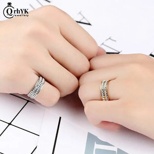 Women Fashion Slimming Healthcare Fat Burning Weight Loss Ring Anillo Mujer Bague Crystal Stainless Steel Rings Jewelry