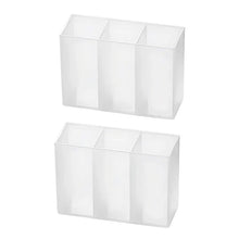 Load image into Gallery viewer, Mini Storage Box 3-Grid Plastic Makeup Brush Lipstick Storage Multi-Functional Desk Organizer for Home Kitchen Bathroom
