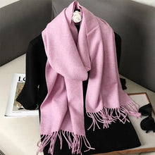 Load image into Gallery viewer, 62-Color Winter Cashmere Scarf – Warm Tassel Pashmina Wrap for Women

