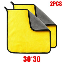 Load image into Gallery viewer, 1/2/6pcs Microfiber Cleaning Towel Thicken Soft Drying Cloth Car Body Washing Towels Double Layer Clean Rags Car Accessories
