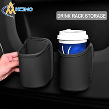 Load image into Gallery viewer, Car Door Cup Holder PU Leather Automotive Black Drink Rack Storage Bin Auto Back Seat Cup Holder Organizer For Car Accessories
