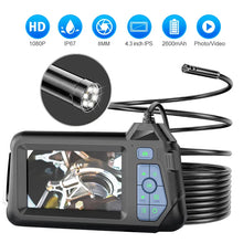 Load image into Gallery viewer, 1080P Inspection Camera with 4.3 inch IPS Screen Single &amp; Dual lens Industrial Endoscope With 6 LED for Car Engine Check
