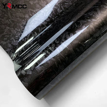Load image into Gallery viewer, Carbon Fiber Vinyl Wrap Film - Glossy Black, Waterproof, Air-Release Technology for DIY Car Decoration
