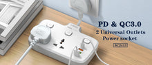Load image into Gallery viewer, LDNIO Power Strip Adapter for Europlug 4 USB Output Electrical Socket With Extension Cable Surge Protector Home Plug SE2435
