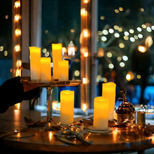 Load image into Gallery viewer, 10-120pcs Flameless Fake Candle LED Flickering Candles Battery Operated LED Pillar Candles for Wedding Halloween Decor Party
