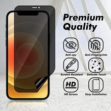 Load image into Gallery viewer, 4pcs Anti Spy Privacy Soft Hydrogel Film For iPhone 13 12 11 14 Pro Max Mini X XR XS Max 6 14 7 8 Plus 12pro 13 Screen Protector Tempered Glass Screen Protector Guard for iPhone  HD Clear Scratch Resistant Anti-Fingerprint Tempered Glass Film
