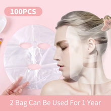 Load image into Gallery viewer, 100pcs Plastic Film Facial Mask Skin Care Uncompressed Ultra Thin Beauty Salon Promote Products Absorption Diy Disposable Mask
