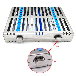 Dental Sterilization Rack Surgical Autoclavable Sterilization Box Dental Cassette File Burs Disinfection Tray Dentist Tools