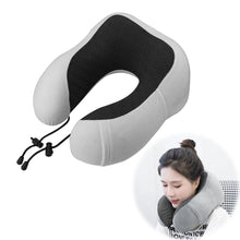 Load image into Gallery viewer, U Shaped Memory Foam Neck Cushion Travel Healthcare Soft Travel Pillow Neck Cervical Airplane Pillow
