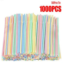 Load image into Gallery viewer, 50-1000Pcs Multicolor Drinking Straws – Milk Tea &amp; Party Supplies
