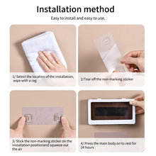 Load image into Gallery viewer, White Phone Holder Waterproof Phone Case Bathroom Shower Phone Holder Stand Box Wall Mounted Shower Case Bracket Full Body Waterproof Shockproof Phone Case Clear Protective Cover Case

