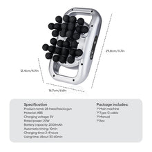 Load image into Gallery viewer, 22-Head Fascia Gun High-Frequency Vibration Body Massage Gun Back and Waist Massager Neck Shoulder Massager Muscle masajeador
