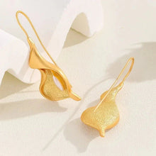 Load image into Gallery viewer, Blooming Flower Hook Earrings – Gold &amp; Silver Dangle Jewelry for Women
