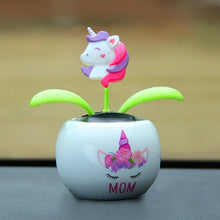 Load image into Gallery viewer, Solar Automatic Swing Solar Flower Car Ornaments
