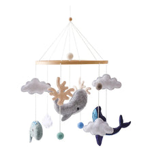 Load image into Gallery viewer, Crib Mobile Rattle Wooden Baby Bell with Felt Cartoon Bear Toys
