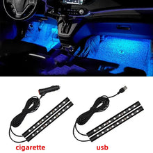 Load image into Gallery viewer, 2-in-1 LED Car Neon Foot Light - USB &amp; Cigarette Lighter Interior Ambient Lamp
